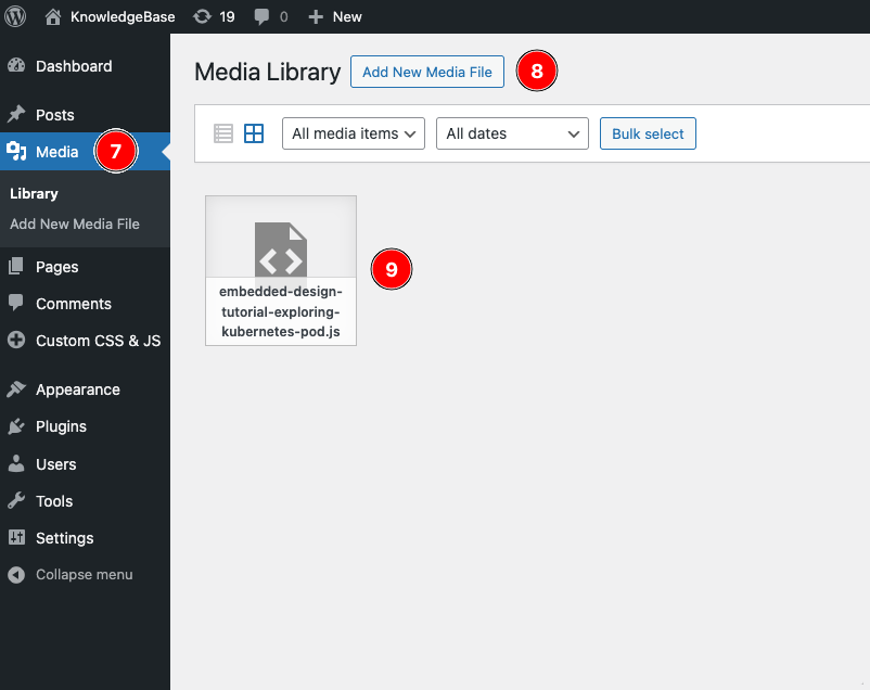 Upload to WordPress