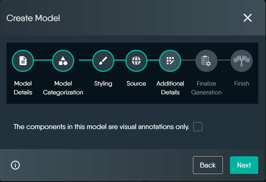 registry generate model additional settings