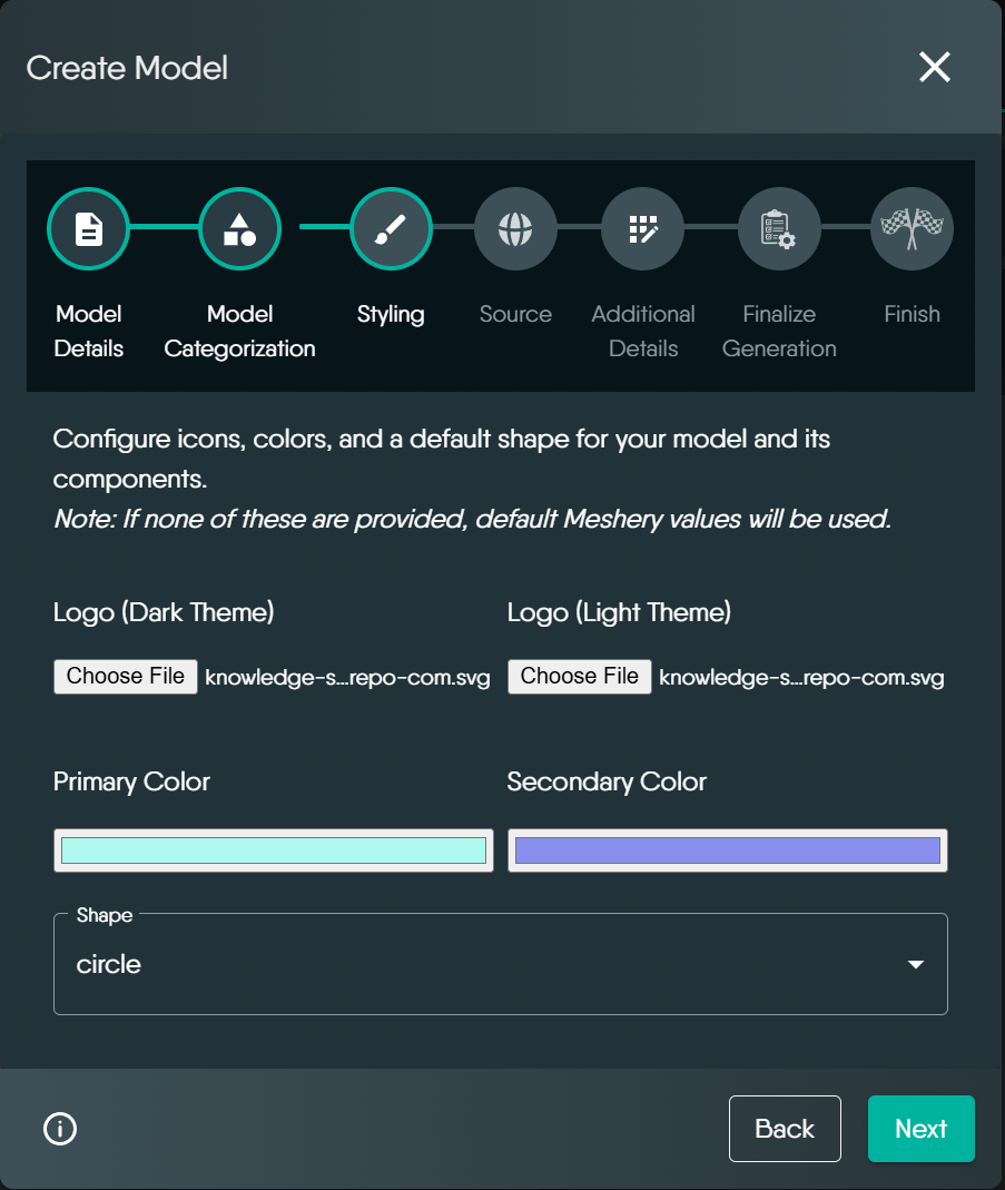 registry generate model styling